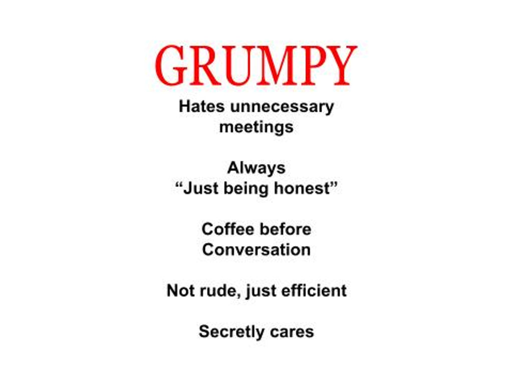 Character Archetype: GRUMPY - 11oz Mug