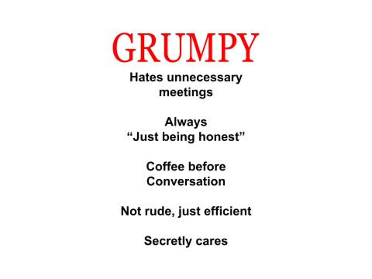 Character Archetype: GRUMPY - 11oz Mug